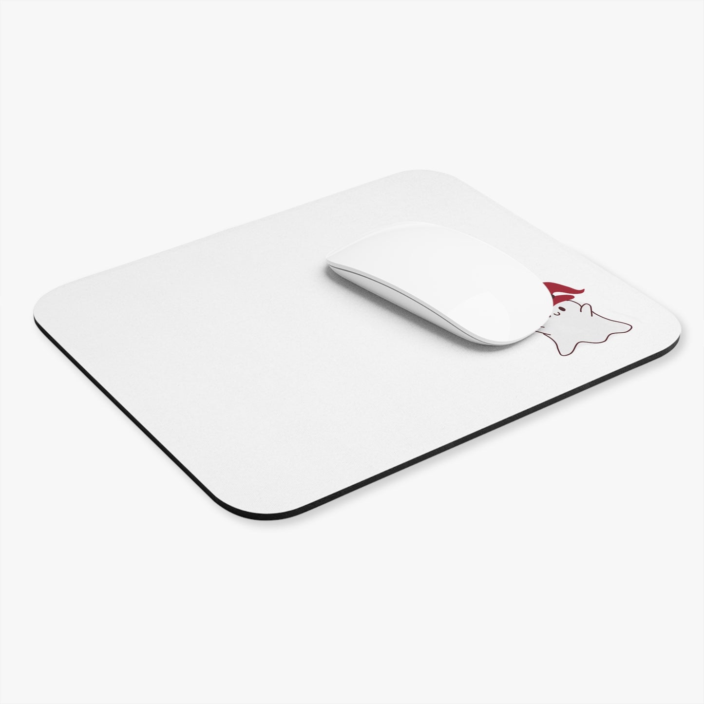 Ghost Mouse Pad, Halloween Desk Decor, Spooky Office Accessory, Cute Rectangle Mouse Mat, Ghostly Gift Idea, Holiday Design