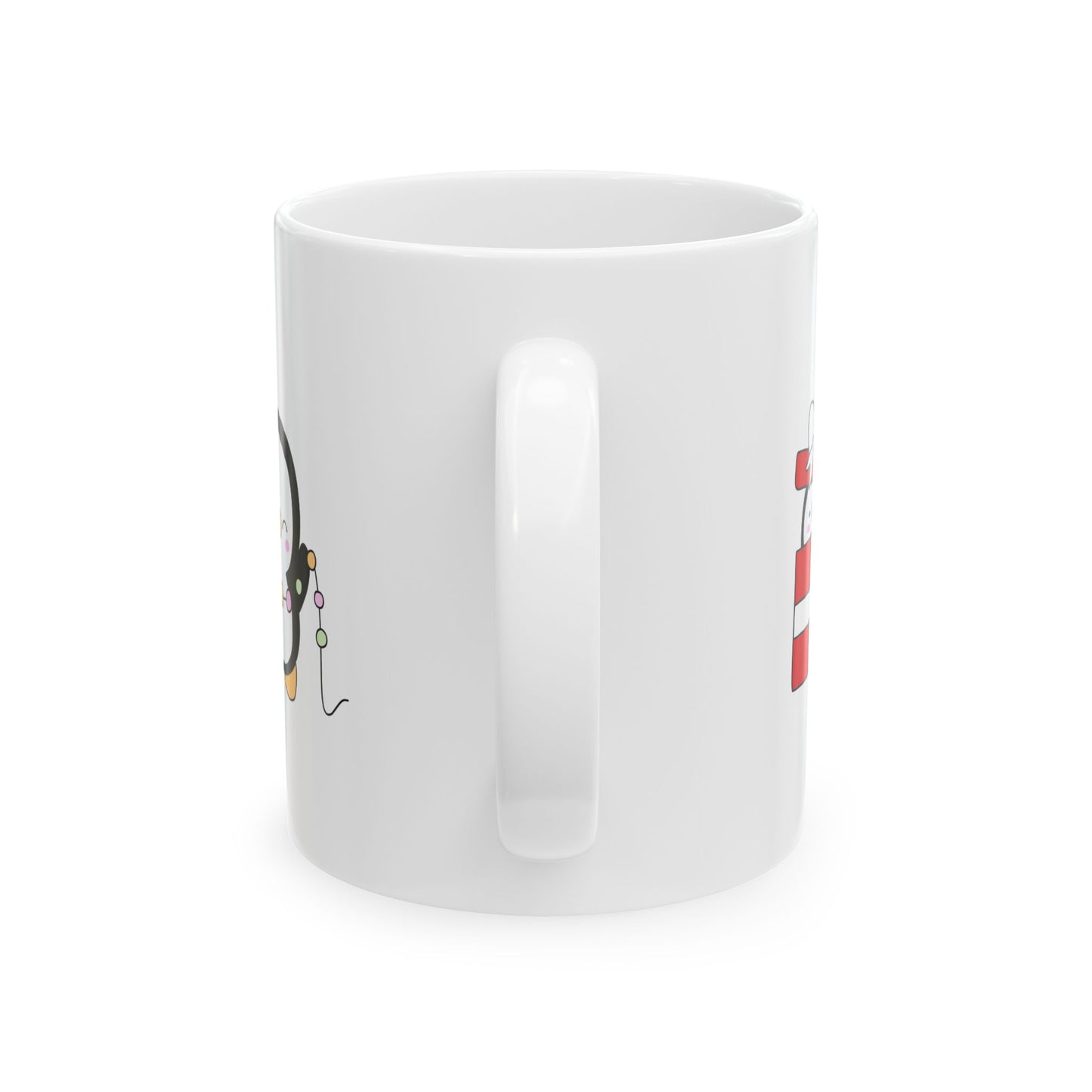 Holiday Cheer Mug – Cute Penguin with Gift (11oz Christmas Coffee Mug)