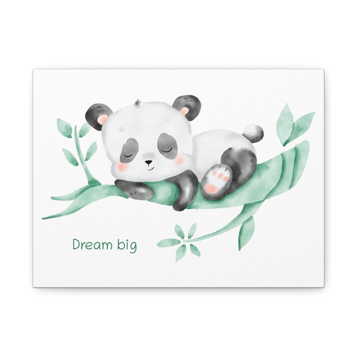 Sleeping panda Dream big - Nursery Wall Art