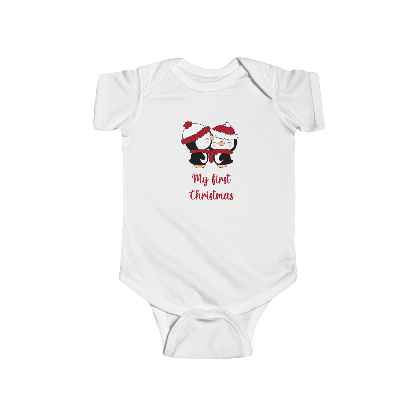 "My First Christmas" Baby Onesie - Cute Penguin Holiday Bodysuit for Newborn & Infant