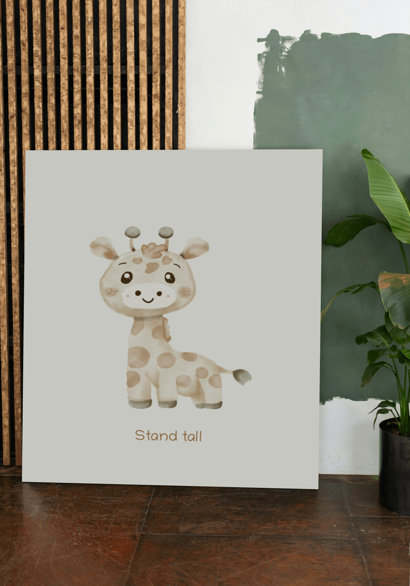 Giraffe Stand tall - Nursery Wall Art - Colorina