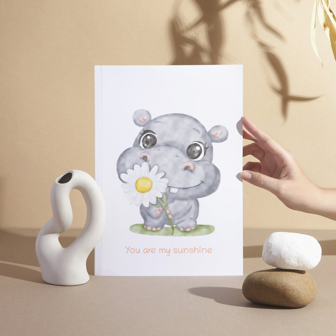 Happy Little Hippo You Are My Sunshine - Prints