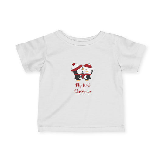 "My First Christmas" Baby T-Shirt - Cute Penguin Holiday Tee for Infants & Toddlers
