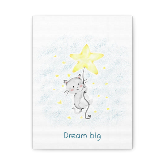 Cat Dream Big - Nursery Wall Art - Colorina