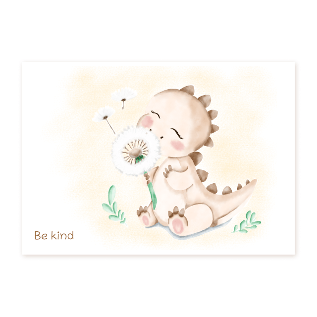 Dino Be kind - Prints - Colorina