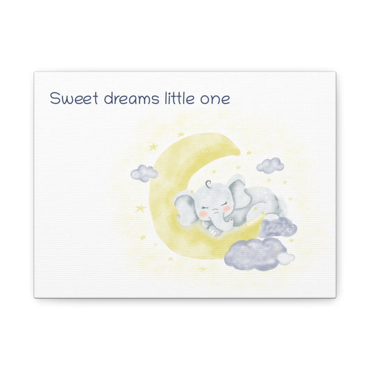 Elephant Sweet dreams little one - Nursery Wall Art - Colorina