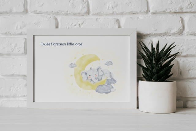 Elephant Sweet dreams little one - Prints - Colorina