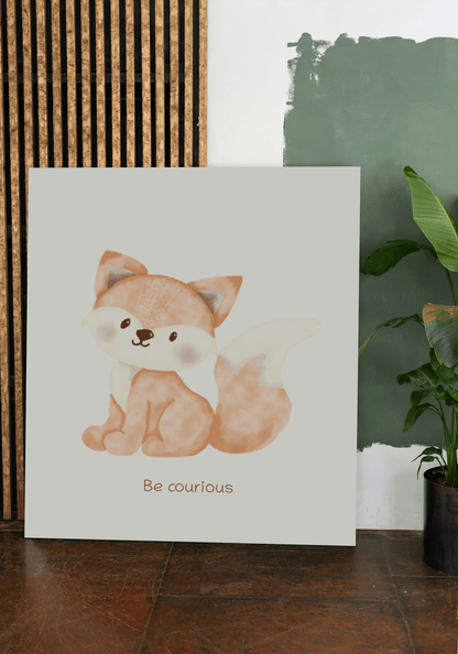 Fox Be courious - Nursery Wall Art - Colorina