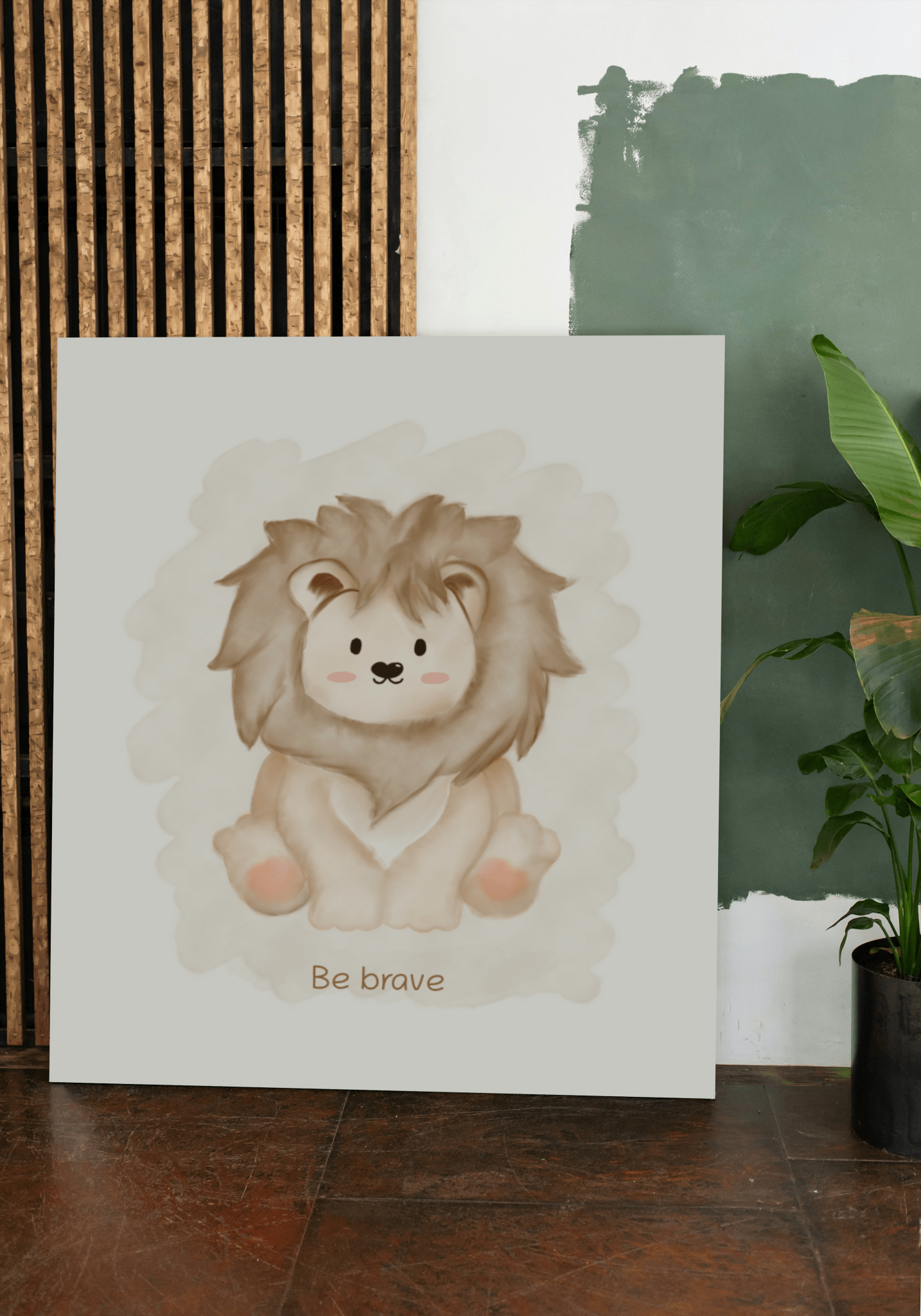 Lion Be brave - Nursery Wall Art - Colorina