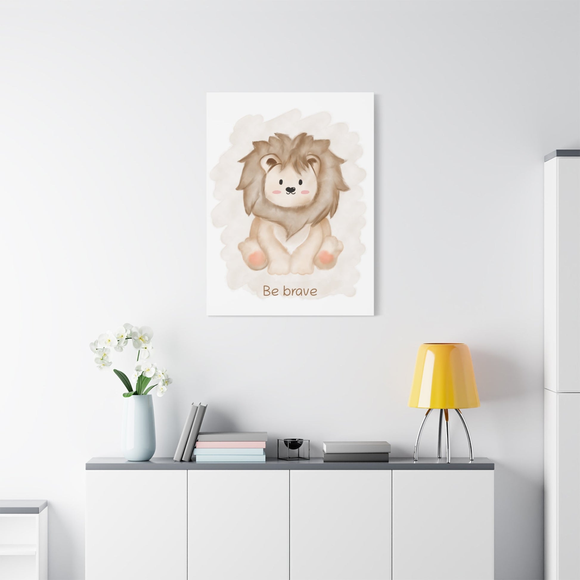 Lion Be brave - Nursery Wall Art - Colorina